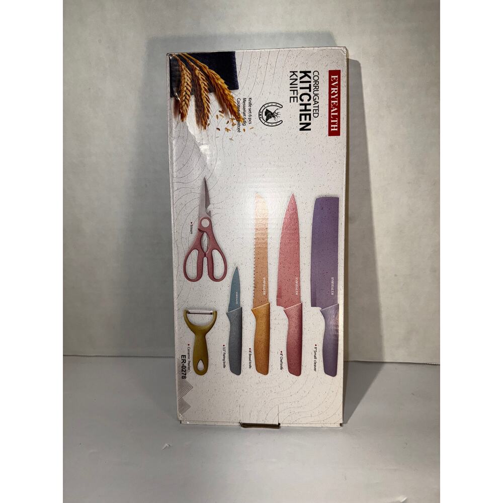 Evryealth Corrugated Kitchen Knives Set